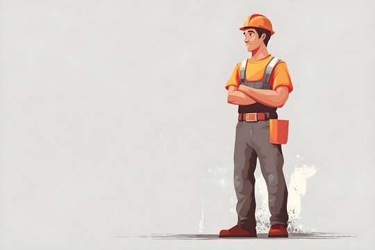 Labour day Safety hard hat and Construction tools background Labour Day concept on isolated background. 1st May celebrate on Labour Day is an annual holiday. celebration, day, poster, illustration,