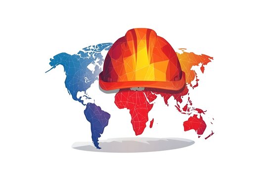 Labour day Safety hard hat and Construction tools background Labour Day concept on isolated background. 1st May celebrate on Labour Day is an annual holiday. celebration, day, poster, illustration,