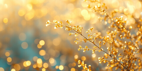 Poster - Christmas festive background with bokeh and lights. image. Created with Generative AI technology