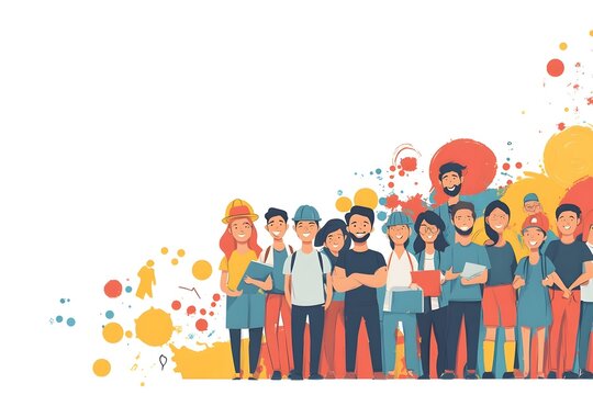 Labour Day concept on isolated background. 1st May celebrate on Labour Day is an annual holiday.