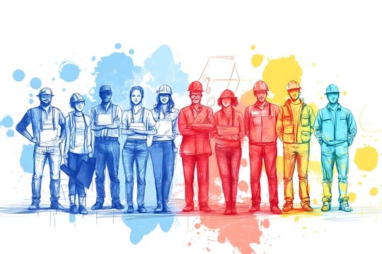 Labour Day concept on isolated background. 1st May celebrate on Labour Day is an annual holiday.