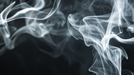 Aufkleber - Smoke patterns dancing in the air indoor abstract imagery dark background artistic perspective