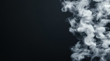 Poster - Dynamic smoke patterns abstract background visual art dark environment artistic concept