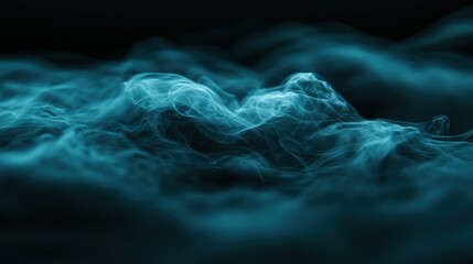 Poster - Mystical swirling smoke patterns abstract background digital art dark environment close-up view conceptual design