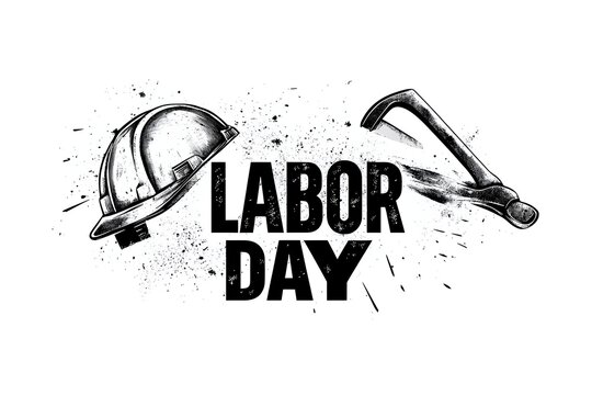 Labour day Safety hard hat and Construction tools background Labour Day concept on isolated background. 1st May celebrate on Labour Day is an annual holiday. celebration, day, poster, illustration, 