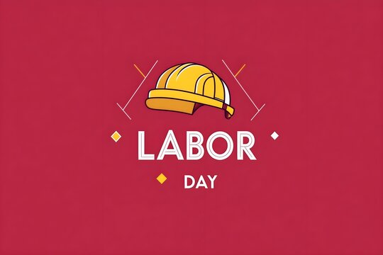 Labour day Safety hard hat and Construction tools background Labour Day concept on isolated background. 1st May celebrate on Labour Day is an annual holiday. celebration, day, poster, illustration, 