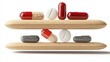 © Serhii - Pharmaceutical Balance: A Creative 3D Display of Pills and Capsules in a Dynamic Stacking Arrangement