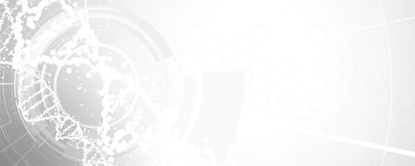 Wall Mural - DNA science and medical background concept