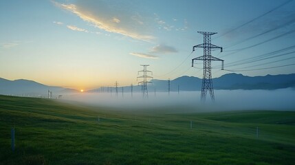 Poster - AI Powered Energy Grid Ensuring Stable Renewable and Non Renewable for Efficient Power Distribution  Advanced algorithms sensors and data analytics optimize grid sustainability