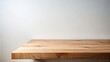 © Curie - Minimalist View of Wooden Table Top Corner Isolated on White Background for Elegant Home Decor, Interior Design, and Product Presentation with Natural Textures and Light Shadows