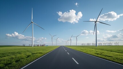 Leinwandbilder - Centralized grid system managing and integrating various renewable energy sources such as solar wind