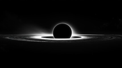 Wall Mural - Black hole in deep outer space