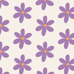 Wall Mural - pattern of seamless flowers ,vector illustration hand-drawn floral doodle background, botanical art,