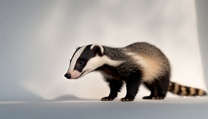 Wall Mural - adorable badger cub, wildlife portrait