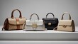 © Abdullah - A collection of chic and trendy handbags and pocketbooks, each one uniquely designed and set against a clean white backdrop.