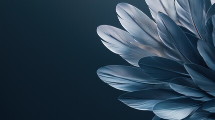 Wall Mural - A blue background with a feathery pattern