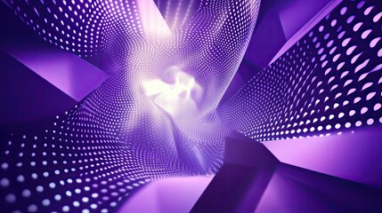 Poster - Abstract Purple Background with Glowing Dotted Pattern