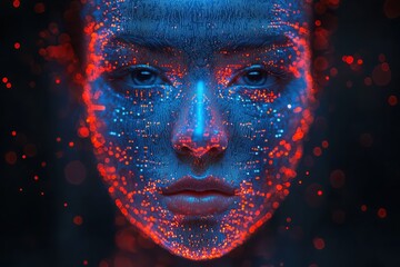 Poster - Visualizing ai advancement flowing circuitry in a futuristic environment digital art concept