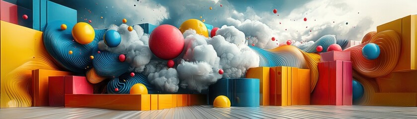 Poster - Patriotic cloud illustration national symbolism digital art abstract environment creative viewpoint national pride concept