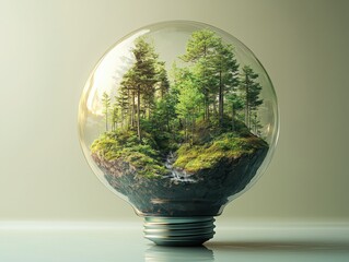 Poster - Innovative sustainable energy solutions transparent lightbulb concepts for a greener future
