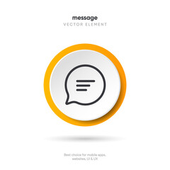 Aufkleber - New message notification concept on realistic smartphone mockup. New email pop up. Incoming, open messaging. Chatting, mail, post, letter symbol, sign, emblem with new notification for UI UX website