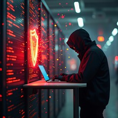Aufkleber - Abstract digital chip representing advanced cybersecurity and data protection 