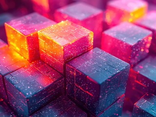 Poster - Exploring cyber grid topology luminous cubic forms in a gradient spectrum environment