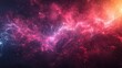 Colorful cosmic nebula with swirling gas and stars in deep space background