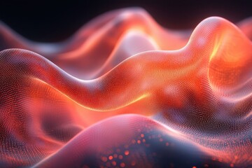 Poster - Exploring digital topology art luminescent geometry in cyber aesthetics virtual gallery interactive experience art concept