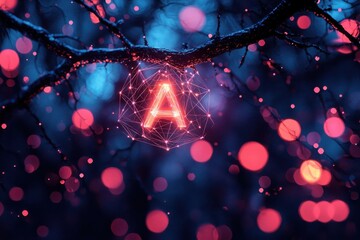 Poster - Exploring digital topology art luminescent geometry in cyber aesthetics virtual space visual media innovative concepts