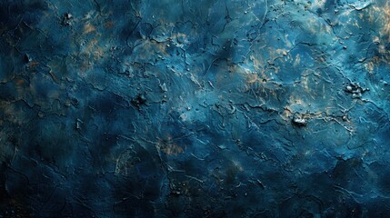 Aufkleber - Textured blue surface resembling ocean waves with varying shades seen under soft light, creating an abstract underwater illusion