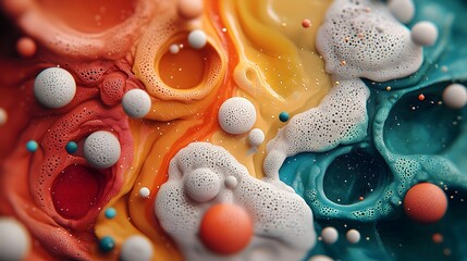 Poster - captivating molecular mosaic a visually striking of the intricate patterns and vibrant color dynamic