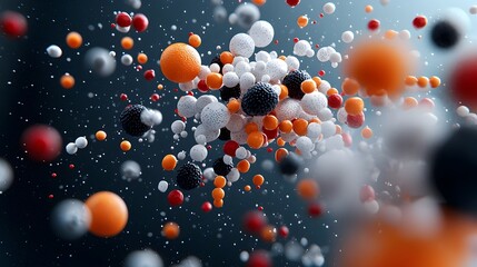 Poster - A dynamic 3D rendered showcasing the complex interplay between insulin molecules glucose and insulin receptors within the human body