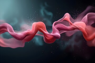 Poster - Mesmerizing Molecular Dance A Detailed and Captivating Depiction of the Dynamic Choreography of Molecular Bonds Twisting and Bending in a Vibrant Neon Ballet