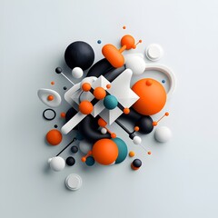 Poster - This stunning 3D rendered showcases an abstract interpretation of the insulin molecule