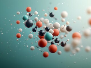 Poster - Breathtaking Molecular Visualization Elegant Atomic Architectures and Captivating Interactions Showcasing the Inherent Beauty within the Building Blocks of Matter through Exquisitely Detailed