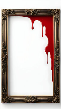 Blood Border Frame Copy Space Area