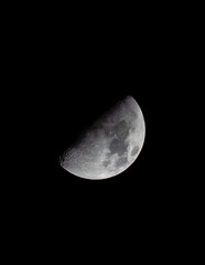Wall Mural - waxing gibbous moon november 9, 2024 over ottawa, canada