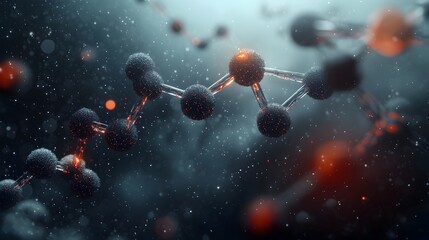 Poster - Enchanting Molecular Blueprint Intricate Structures Shimmering Geometric Lattices and Iridescent Energy Fields