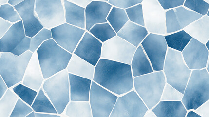 Wall Mural - Subtle cracked ice pattern in cool icy blues for winter design and decor concepts - seamless pattern texture png
