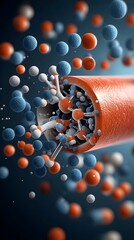 Poster - detailed cross section diagram showcasing the intricate internal structure and molecular components 