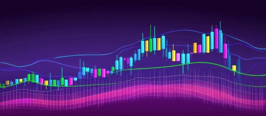 Poster - A colorful financial chart displaying market trends and analysis.