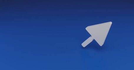 Poster - Isolated realistic white trowel symbol with shadow. Located on the right side of the scene. 3d illustration on transparent background