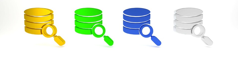 Poster - Colorful Server, Data, Web Hosting icon isolated on white background. Minimalism concept. 3D render illustration