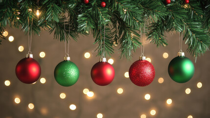 Sticker - A beautifully decorated Christmas tree with gold, silver and red ornaments and soft, warm glowing lights.