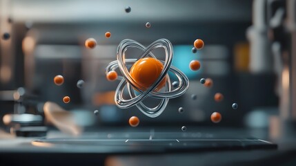 Poster - Hypnotic Molecular Kaleidoscope A visually captivating of the dynamic interplay of subatomic particles swirling in a mesmerizing array of vibrant hues  Blending surreal realism cinematic lighting