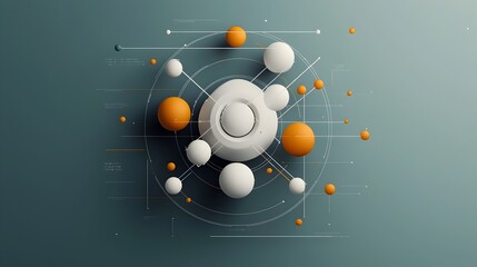 Poster - captivating molecular diagram featuring an intricate atomic arrangement and mesmerizing chemical geo
