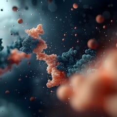 Poster - Captivating Molecular Formations A Stunning of Crystalline Beauty and Quantum Landscapes  This breathtaking image showcases the intricate and world of molecular structures pulsating plasma flows