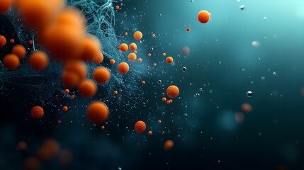Poster - Molecular Reinvented A Captivating of Atomic Beauty and Quantum Mechanics  This stunning digital artwork showcases the mesmerizing and visionary interplay of intricate molecular formations