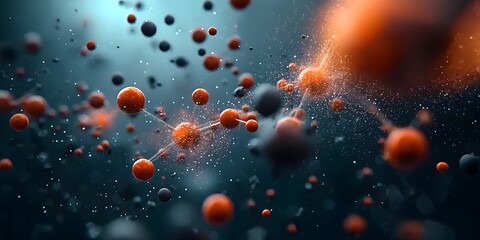Poster - Mesmerizing Molecular Majesty A Visually Stunning Depiction of Dynamic Quantum Structures Radiant Molecular Webs Pulsing Vortexes and Iridescent Energy Fields